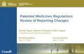 Patented Medicines Regulations Review of Reporting Changes