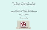 The Seven Biggest Branding  Mistakes Made By Advisors Brecek & Young Advisors