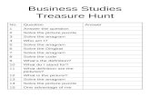 Business Studies Treasure Hunt