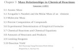 Chapter 3   Mass Relationships in Chemical Reactions Semester 2/2011