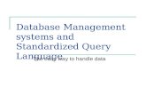Database Management systems and Standardized Query Language