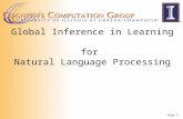 Global Inference in Learning  for  Natural Language Processing