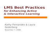 LMS Best Practices  for Enhancing Active  & Interactive Learning