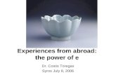 Experiences from abroad: the power of e