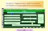 Section 2 Appearance and Formation  of Modern Geographical Environment