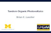 Tandem Organic Photovoltaics Brian E. Lassiter