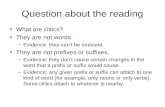 Question about the reading
