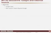 MI720 Session#8: Google and Internet Search