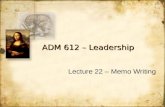 ADM 612 – Leadership