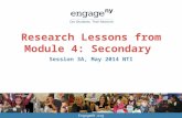Research Lessons from Module 4: Secondary