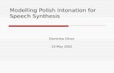 Modelling Polish Intonation for Speech Synthesis