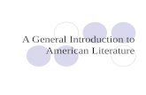 A General Introduction to American Literature