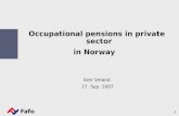 Occupational pensions in private sector  in Norway   Geir Veland  17. Sep. 2007