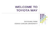 WELCOME TO TOYOTA WAY