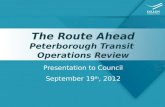 The Route Ahead Peterborough Transit  Operations Review