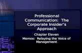 Professional Communication:  The Corporate Insider’s Approach