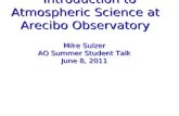 Introduction to Atmospheric Science at Arecibo Observatory