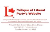 Critique of Liberal Party’s Website