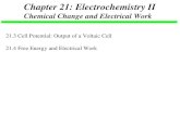Chapter 21: Electrochemistry II Chemical Change and Electrical Work