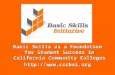 Basic Skills as a Foundation for Student Success in California Community Colleges