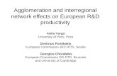 Agglomeration and interregional network effects on European R&D productivity