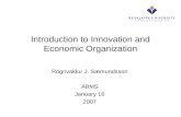 Introduction to Innovation and Economic Organization