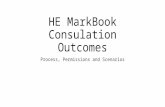 HE  MarkBook Consulation  Outcomes