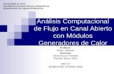 Análisis Computacional de Flujo en Canal Abierto con Módulos Generadores de Calor