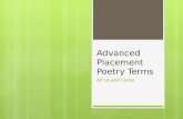 Advanced Placement Poetry Terms