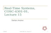 Real-Time Systems,  COSC-4301-01,  Lecture 15