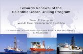 Towards Renewal of the  Scientific Ocean Drilling Program