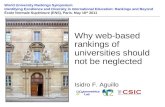 Why web-based rankings of universities should not be neglected Isidro F. Aguillo