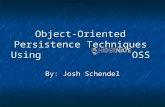 Object-Oriented Persistence Techniques Using               OSS