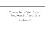 Conducting a Web Search: Problems & Algorithms