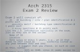 Arch 2315 Exam 2 Review