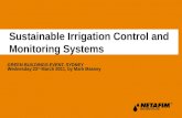 Sustainable Irrigation Control and Monitoring Systems