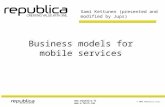 Business models for mobile services