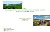 DAFF   2011/12 QUARTER 4 ORGANISATIONAL PERFORMANCE  REPORT HIGHLIGHTS PRESENTATION