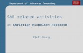 SAR related activities at  Christian Michelsen Research