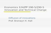 Economics 124/PP 190-5/290-5  Innovation and Technical Change