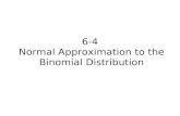 6-4  Normal Approximation to the Binomial Distribution