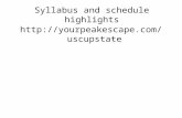 Syllabus and schedule highlights