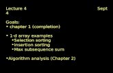 Lecture 4                                                   Sept 4 Goals:  chapter 1 (completion)