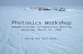 Photonics Workshop Objectives