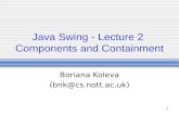 Java Swing - Lecture 2  Components and Containment