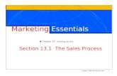 Section 13.1  The Sales Process