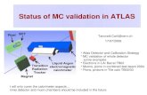 Status of MC validation in ATLAS