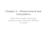 Chapter 2 – Measurement and Calculations