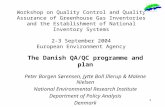 The Danish QA/QC programme and plan Peter Borgen Sørensen, Jytte Boll Illerup & Malene Nielsen