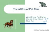 The ABC’s of Pet Care